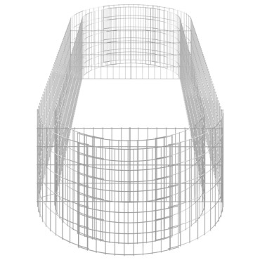 vidaXL Συρματοκιβώτιο-Γλάστρα Υπερυψωμένη 300x100x50 εκ Γαλβαν. Ατσάλι