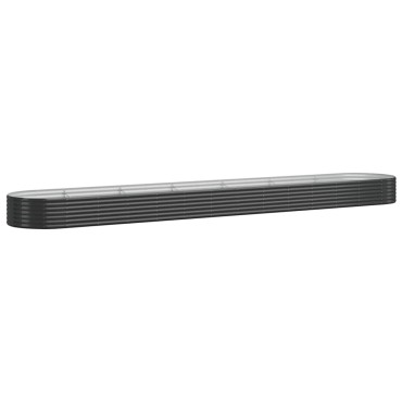 vidaXL Ζαρντινιέρα Ανθρακί 544x100x36εκ Ατσάλι με Ηλεκτρ. Βαφή Πούδρας