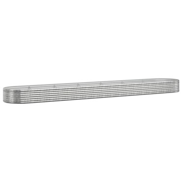 vidaXL Ζαρντινιέρα Ασημί 544x100x36 εκ. Ατσάλι με Ηλεκτρ. Βαφή Πούδρας
