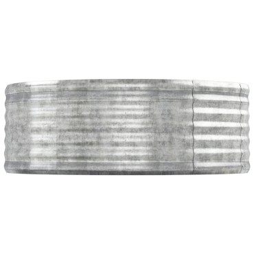 vidaXL Ζαρντινιέρα Ασημί 544x100x36 εκ. Ατσάλι με Ηλεκτρ. Βαφή Πούδρας