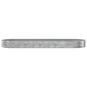 vidaXL Ζαρντινιέρα Ασημί 450x140x36 εκ. Ατσάλι με Ηλεκτρ. Βαφή Πούδρας
