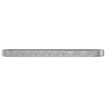 vidaXL Ζαρντινιέρα Ασημί 600x140x36 εκ. Ατσάλι με Ηλεκτρ. Βαφή Πούδρας