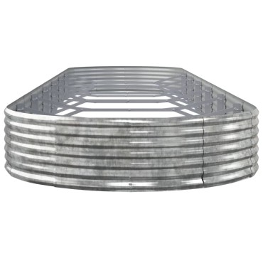 vidaXL Ζαρντινιέρα Ασημί 600x140x36 εκ. Ατσάλι με Ηλεκτρ. Βαφή Πούδρας