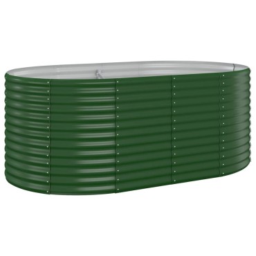 vidaXL Ζαρντινιέρα Πράσινη 175x100x68εκ Ατσάλι με Ηλεκτρ. Βαφή Πούδρας