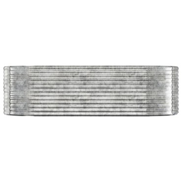 vidaXL Ζαρντινιέρα Ασημί 249x100x68 εκ. Ατσάλι με Ηλεκτρ. Βαφή Πούδρας