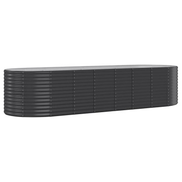 vidaXL Ζαρντινιέρα Ανθρακί 322x40x68 εκ Ατσάλι με Ηλεκτρ. Βαφή Πούδρας