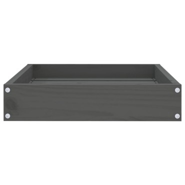 vidaXL Κρεβάτι Σκύλου Γκρι 51,5 x 44 x 9 εκ. από Μασίφ Ξύλο Πεύκου