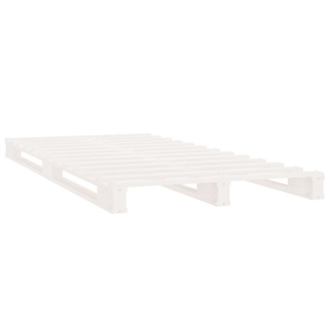 820387 vidaXL Καναπές από Παλέτες Άσπρο 100x200cm Μασίφ Ξύλο Πεύκου - Μονό