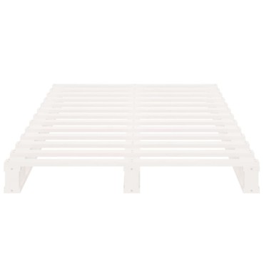820387 vidaXL Καναπές από Παλέτες Άσπρο 100x200cm Μασίφ Ξύλο Πεύκου - Μονό