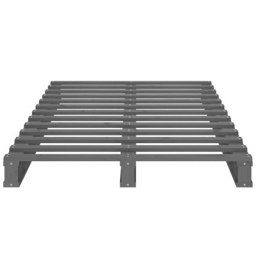 820387 vidaXL Καναπές από Παλέτες Γκρι 100x200cm Μασίφ Ξύλο Πεύκου - Μονό