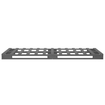 820387 vidaXL Καναπές από Παλέτες Γκρι 100x200cm Μασίφ Ξύλο Πεύκου - Μονό