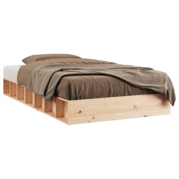vidaXL Πλαίσιο Κρεβατιού 75x190cm από Μασίφ Ξύλο Small Single 1 τεμ. - Μονό