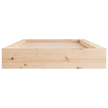 vidaXL Πλαίσιο Κρεβατιού 75x190cm από Μασίφ Ξύλο Small Single 1 τεμ. - Μονό