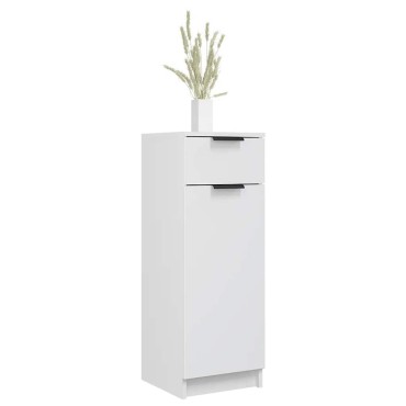 vidaXL Ντουλάπι Μπάνιου Λευκό 32x33,5x90cm Επεξεργασμένο Ξύλο 1 τεμ.