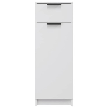 vidaXL Ντουλάπι Μπάνιου Λευκό 32x33,5x90cm Επεξεργασμένο Ξύλο 1 τεμ.