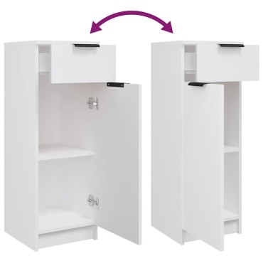 vidaXL Ντουλάπι Μπάνιου Λευκό 32x33,5x90cm Επεξεργασμένο Ξύλο 1 τεμ.
