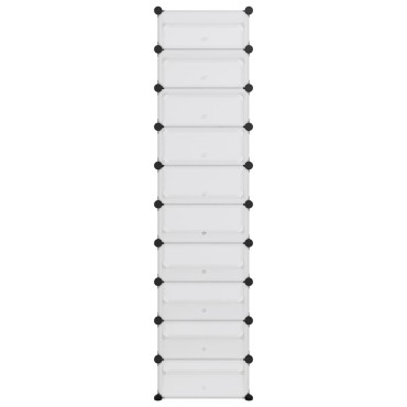vidaXL Παπουτσοθήκη Διαφανής 44x32x174cm από Πολυπροπυλένιο