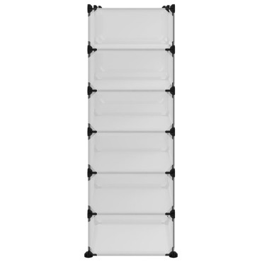 vidaXL Παπουτσοθήκη Διαφανής 94,5x36,5x106cm από Πολυπροπυλένιο