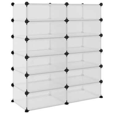 vidaXL Παπουτσοθήκη Διαφανής 94,5x36,5x106cm από Πολυπροπυλένιο