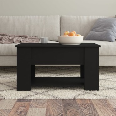 vidaXL Τραπεζάκι Σαλονιού Μαύρο 79x49x41cm Επεξεργασμένο Ξύλο 1 τεμ.