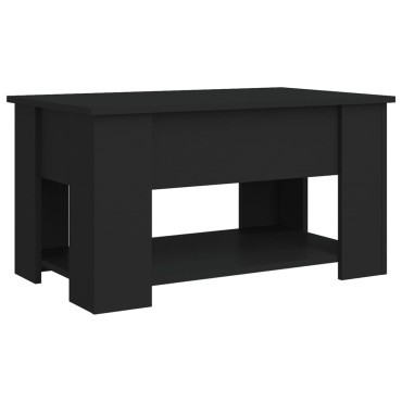 vidaXL Τραπεζάκι Σαλονιού Μαύρο 79x49x41cm Επεξεργασμένο Ξύλο 1 τεμ.