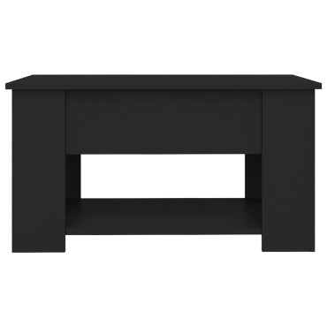 vidaXL Τραπεζάκι Σαλονιού Μαύρο 79x49x41cm Επεξεργασμένο Ξύλο 1 τεμ.