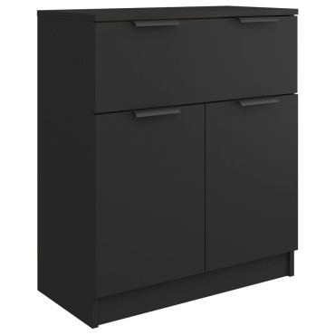 vidaXL Ντουλάπι Μαύρο 60x30x70cm από Επεξεργασμένο Ξύλο 1 τεμ.