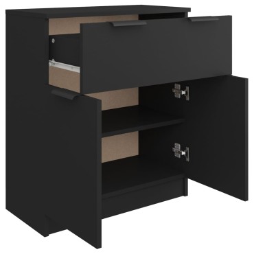 vidaXL Ντουλάπι Μαύρο 60x30x70cm από Επεξεργασμένο Ξύλο 1 τεμ.