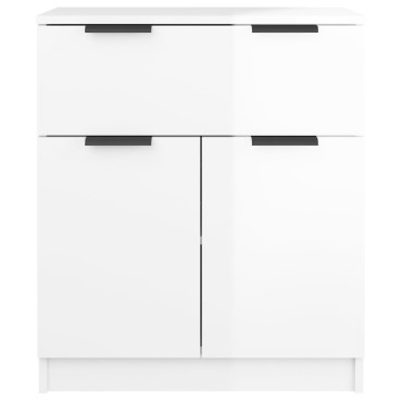 vidaXL Ντουλάπι Γυαλιστερό Λευκό 60x30 x70cm Επεξεργασμένο Ξύλο 1 τεμ.