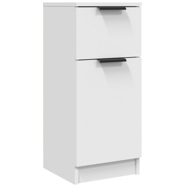 vidaXL Μπουφές Λευκά 30x30x70cm από Επεξεργασμένο Ξύλο 1 τεμ.