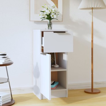vidaXL Μπουφές Λευκά 30x30x70cm από Επεξεργασμένο Ξύλο 1 τεμ.