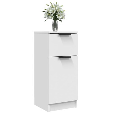vidaXL Μπουφές Λευκά 30x30x70cm από Επεξεργασμένο Ξύλο 1 τεμ.