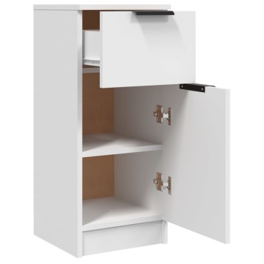 vidaXL Μπουφές Λευκά 30x30x70cm από Επεξεργασμένο Ξύλο 1 τεμ.