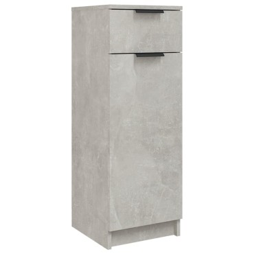 vidaXL Ντουλάπι Μπάνιου Γκρι Σκυροδέματος 32x34x90cm Επεξεργ. Ξύλο 1 τεμ.