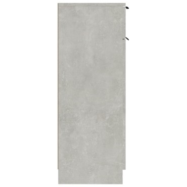 vidaXL Ντουλάπι Μπάνιου Γκρι Σκυροδέματος 32x34x90cm Επεξεργ. Ξύλο 1 τεμ.