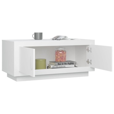 vidaXL Τραπεζάκι Σαλονιού Λευκό 102x50x45cm από Επεξεργασμένο Ξύλο 1 τεμ.