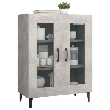 vidaXL Ντουλάπι Γκρι Σκυροδέματος 69,5x34x90cm Επεξεργασμένο Ξύλο 1 τεμ.