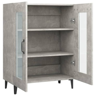 vidaXL Ντουλάπι Γκρι Σκυροδέματος 69,5x34x90cm Επεξεργασμένο Ξύλο 1 τεμ.
