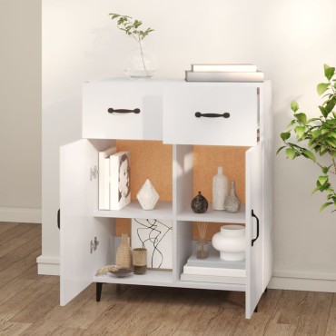 vidaXL Ντουλάπι Λευκό 69,5x34x90cm από Επεξεργασμένο Ξύλο 1 τεμ.