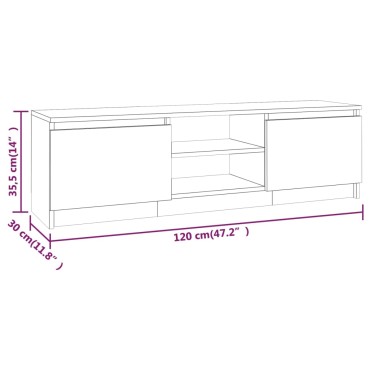 vidaXL Έπιπλο Τηλεόρασης Καπνιστή Δρυς 120x30x35,5cm Επεξεργ. Ξύλο