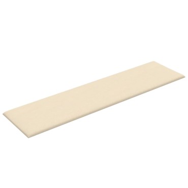 vidaXL Πάνελ Τοίχου 12 τεμ. Κρεμ 60 x 15 εκ. 1,08 μ² Υφασμάτινα