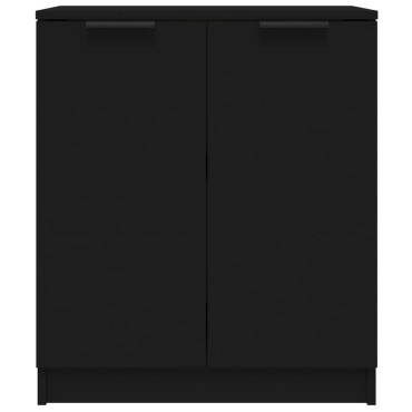 vidaXL Ντουλάπια 2 τεμ. Μαύρα 60x30x70cm Επεξεργασμένο Ξύλο