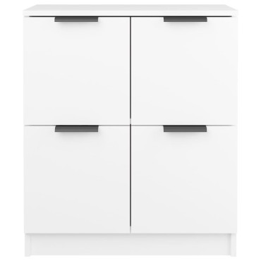 vidaXL Ντουλάπια 2 τεμ. άσπρο 60x30x70cm Επεξεργασμένο Ξύλο