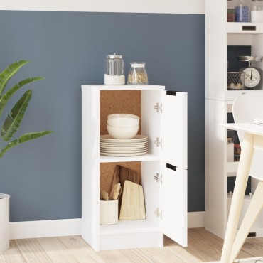 vidaXL Μπουφές Λευκά 30x30x70cm από Επεξεργασμένο Ξύλο 1 τεμ.