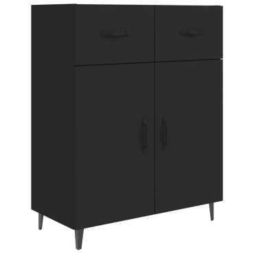 vidaXL Συρταριέρα Μαύρη 69,5x34x90cm από Επεξεργασμένο Ξύλο 1 τεμ.