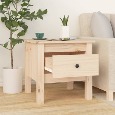 vidaXL Βοηθητικά Τραπέζια 2 τεμ. 40x40x39cm από Μασίφ Ξύλο Πεύκου
