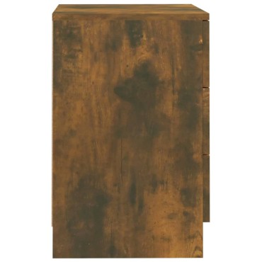vidaXL Κομοδίνο Καπνιστή Δρυς 38x35x56cm από Επεξεργασμένο Ξύλο 1 τεμ.