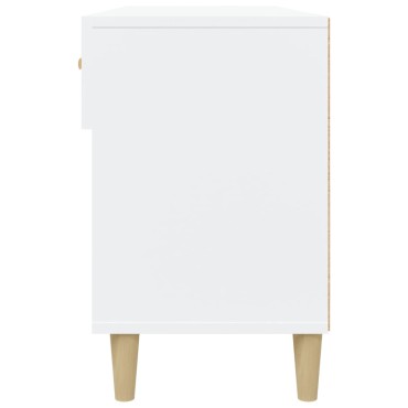 vidaXL Παπουτσοθήκη Λευκή 102x35x55cm από Επεξεργασμένο Ξύλο