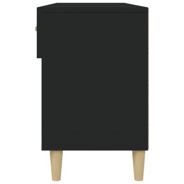 vidaXL Παπουτσοθήκη Μαύρη 102x35x55cm από Επεξεργασμένο Ξύλο