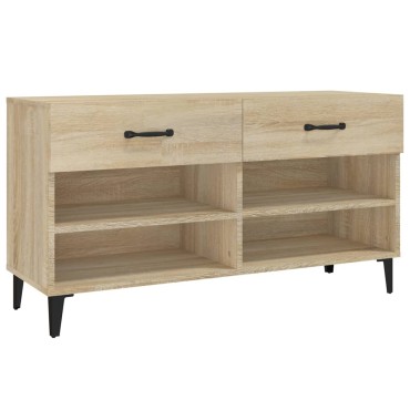 vidaXL Παπουτσοθήκη Sonoma Δρυς 102x35x55cm από Επεξεργασμένο Ξύλο